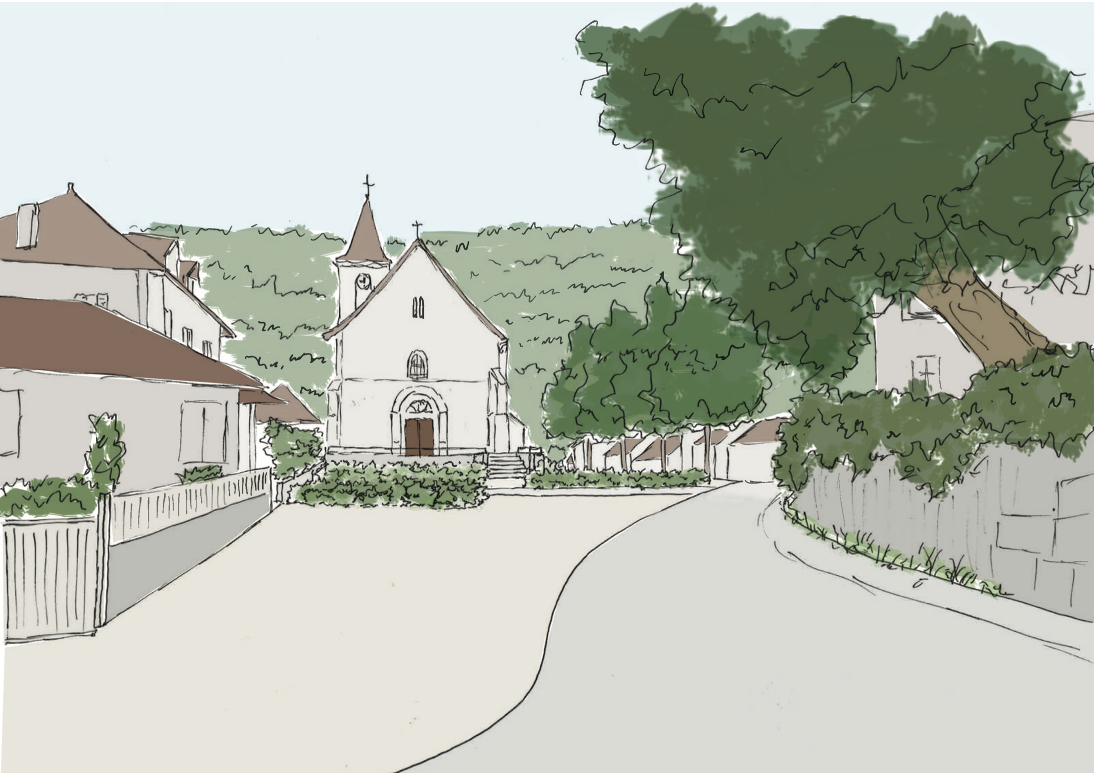 Le perchoir paysage - St Béron