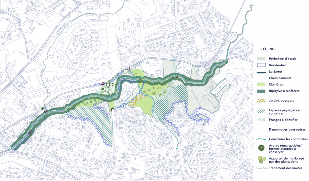 Cartographie des continuités écologiques et trame verte de la vallée du Jarret