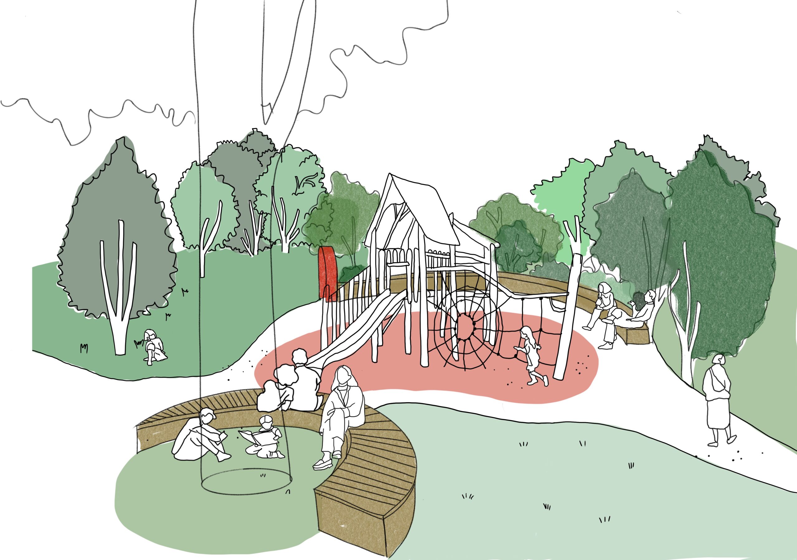 Requalification du square Jacques Prévert à Villeurbanne avec végétalisation et espaces de jeux