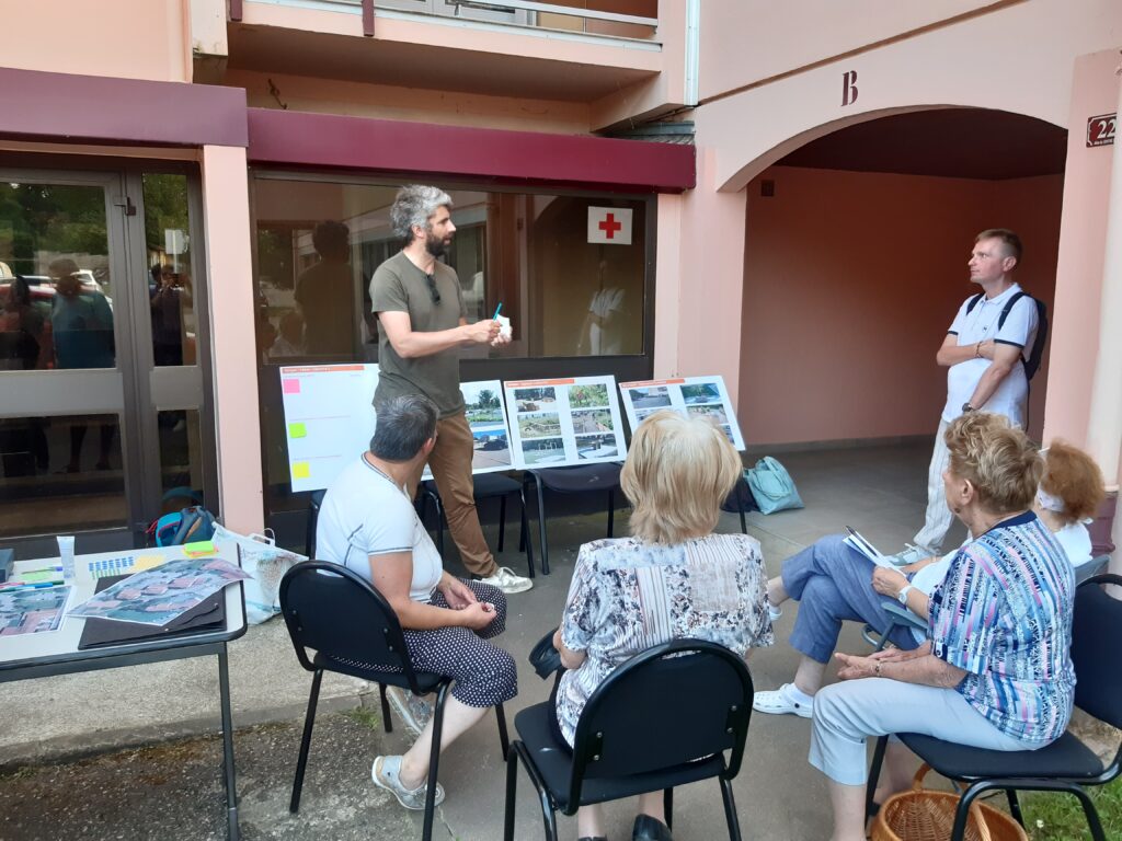 : le perchoir paysage atelier de co conception avec les résidents à Saint-Laurent-de-Chamousset