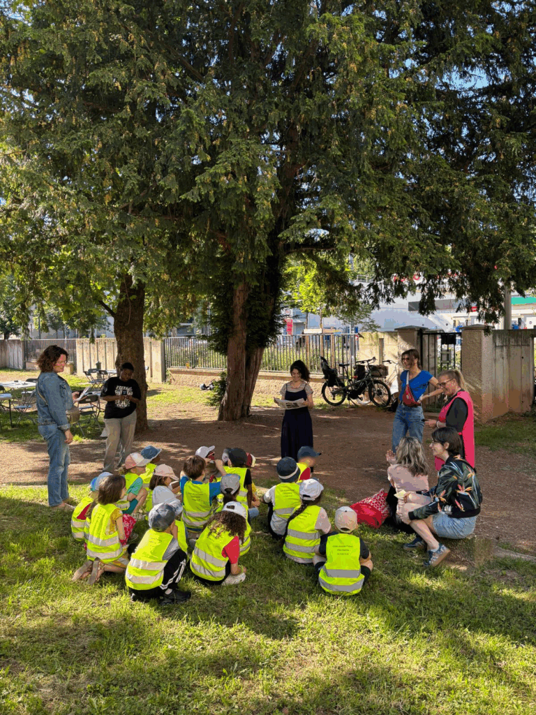 le perchoir paysage atelier de concertation avec les enfants square Jacques Prévert à Villeurbanne
