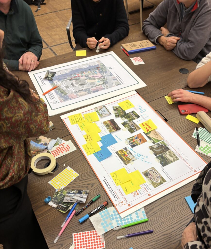 le perchoir paysage atelier de co conception avec les habitants square Jacques Prévert à Villeurbanne